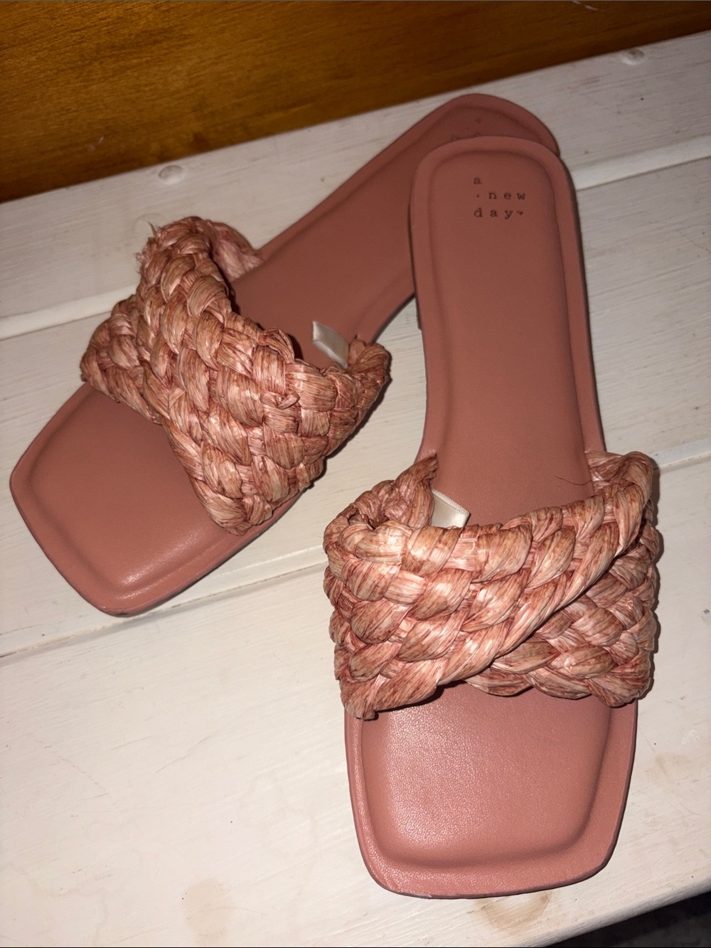a new day Braided Slide Sandals in Rose